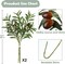 2 Bundles Faux Olive Branches for Vase, 22.8 Inch Fake Olive Greenery Stems Artificial Olive Tree Leaves for Bouquets Centerpieces Wedding Holiday Home Vase Decor